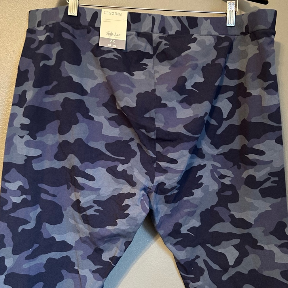 NWT Style & Co Sz 3X Women’s Blue Camouflage Full Length Leggings! - Picture 11 of 11